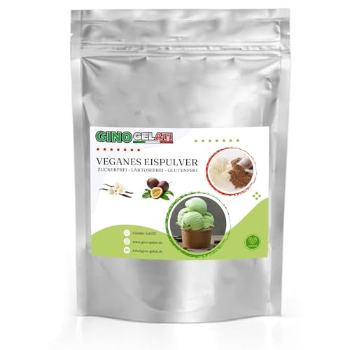 Gino Gelati Vanille Maracuja Veganes Eis Pulver 1 Kg Zucker-, laktosefrei, schnelle und einfache Zubereitung, Made in Germany, Eiscreme selbstgemacht, ohne Zucker von Gino Gelati