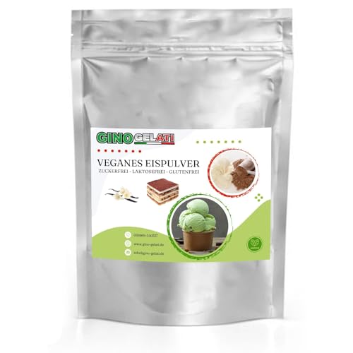 Gino Gelati Vanille Tiramisu Veganes Eis Pulver 1 Kg Zucker-, laktosefrei, schnelle und einfache Zubereitung, Made in Germany, Eiscreme selbstgemacht, ohne Zucker von Gino Gelati