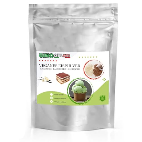 Gino Gelati Vanille Veganes Eis Pulver Zucker-, laktosefrei, schnelle und einfache Zubereitung, Made in Germany, Eiscreme selbstgemacht, ohne Zucker (10 Kg, Vanille Tiramisu) von Gino Gelati