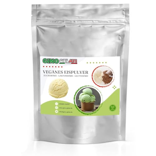 Gino Gelati Neutral Veganes Eis Pulver 1 Kg Zucker-, laktosefrei, verschiedene Größen und Geschmäcker, schnell und einfach zubereitet, Herstellung mit oder ohne Eismaschine, Made in Germany von Gino Gelati