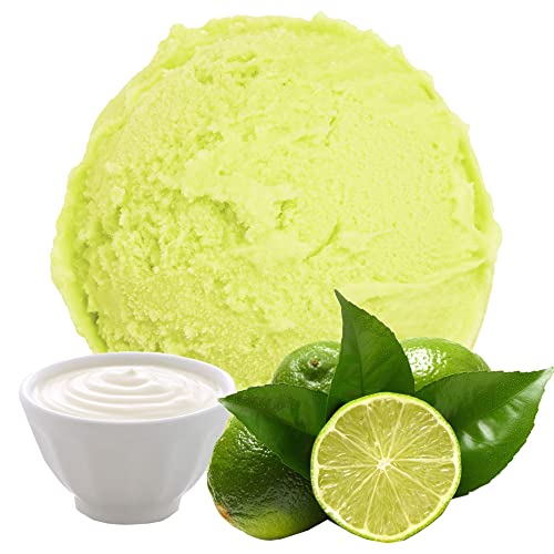 Limette Joghurt Geschmack Eispulver VEGAN - OHNE ZUCKER - LAKTOSEFREI - GLUTENFREI - FETTARM, auch für Diabetiker Milcheis Softeispulver Speiseeispulver Gino Gelati (Limette Joghurt, 1 kg) von Gino Gelati