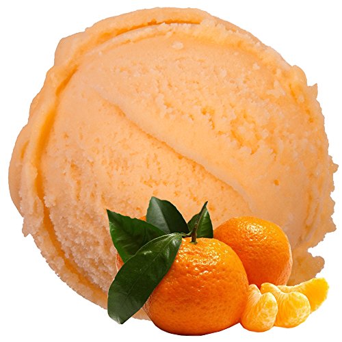 Mandarine Geschmack Eispulver VEGAN - OHNE ZUCKER - LAKTOSEFREI - GLUTENFREI - FETTARM, auch für Diabetiker Milcheis Softeispulver Speiseeispulver Gino Gelati (Mandarine, 333 g) von Gino Gelati