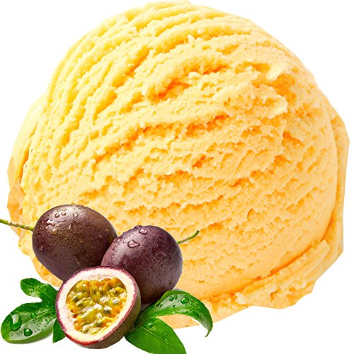 Passionsfrucht Geschmack Eispulver VEGAN - OHNE ZUCKER - LAKTOSEFREI - GLUTENFREI - FETTARM, auch für Diabetiker Milcheis Softeispulver Speiseeispulver Gino Gelati (1 kg) von Gino Gelati