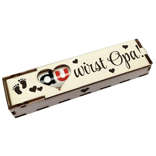 Duplo Holzbox mit Schokoriegel Geschenkbox mit Spruch Gravur Schokolade Mitbringsel Geschenkidee (Du wirst Opa!) von Girahlutions