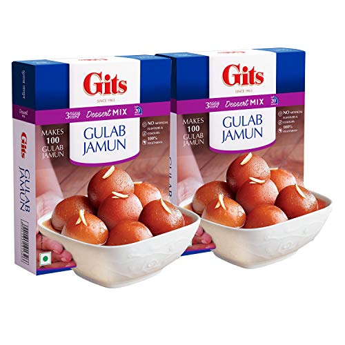 Gits Instant Gulab Jamun Dessert-Mix, 500 g (2 Stück) von Gits