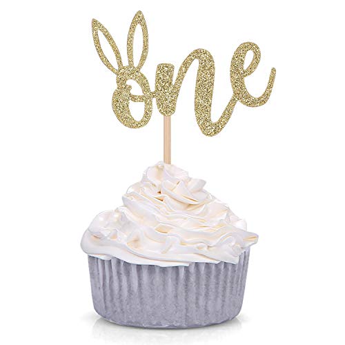 Cupcake-Topper mit Hasenohren, 24 Stück von Giuffi