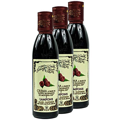 Giuseppe Giusti - 3er Pack Aceto Balsamico di Modena IGP "Lampone" (Himbeere) in 250 ml Flasche - Traditionell italienische Balsamessig von Giuseppe Giusti