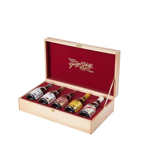 Giusti - Holzkoffer umfassende Kollektion Balsamico-Essig aus Modena - 5x250ml von Giusti