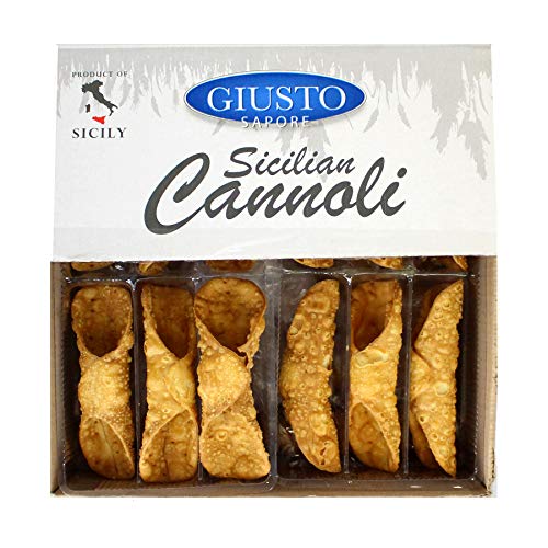 Giusto Sapore Sizilianische Cannoli-Muscheln, groß, 48 Muscheln, importiert aus Italien und Familienbesitz, bereit zum Essen von Giusto Sapore