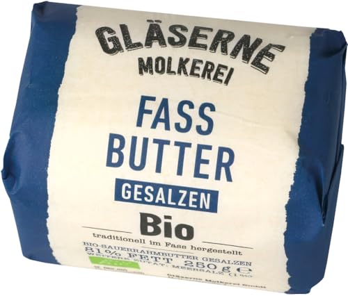 GM Bio Fassbutter gesalzen, Sauerrahm von Gläserne Molkerei