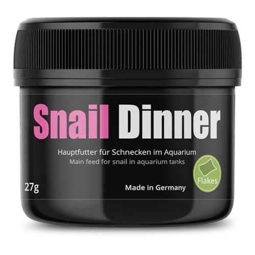 GlasGarten Snail Dinner | 27g – Premium Schneckenfutter, Hauptfutter für Süßwasser-Schnecken, aus 100% natürlichen Zutaten gepresst, schonend getrocknet von GlasGarten