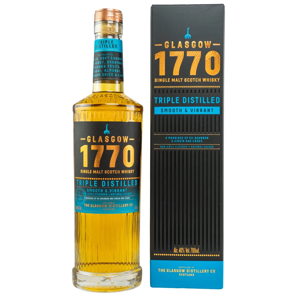 1770 Glasgow Single Malt Triple Distilled Smooth 46% vol. 0,7l von Glasgow Distillery