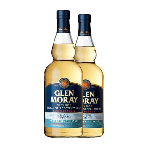 Whiskey Single Malt Glen Moray Peated 70 cl (Karton mit 2 Flaschen von 70 cl) von Glen Moray Distillery