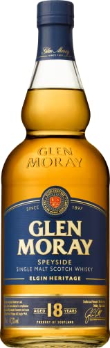 Glen Moray 18 Jahre | Schottischer Single Malt Whisky aus der Speyside | mit Geschenkverpackung | 1 x 0,7 l von Glen Moray