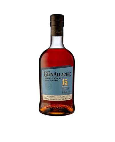 GlenAllachie | Single Malt Whisky | 700 ml | 46% Vol. | Geschmack von Zimt & Sternanis | Vanillearomen | 15 Jahre in Eichenholzfässern gereift | Finish in Sherry-Fässern von Glenallachie