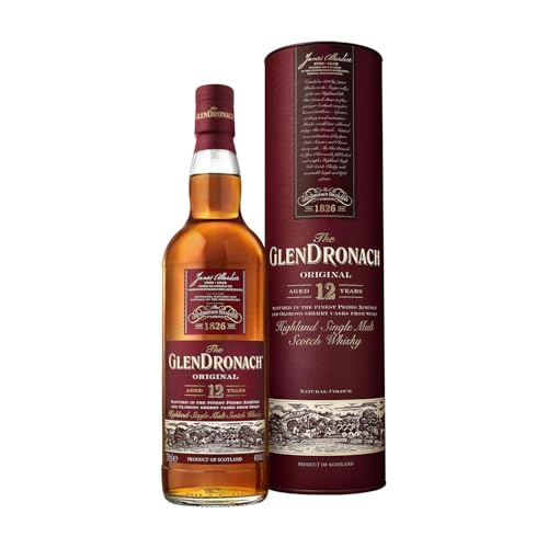 The Glendronach 12 Jahre - Highland Single Malt Whisky - Geschenkempfehlung - Vollmundig, cremig und würzig mit Sherrynoten - 0.7L / 43% Vol von Glendronach