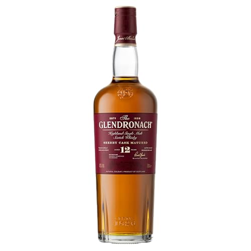 The Glendronach Aged 12 Years - Premium Single Malt Whisky - Eine besondere Geschenkempfehlung - Vollmundig, cremig und würzig mit Sherrynoten - 0.7L/43% Vol von The Glendronach