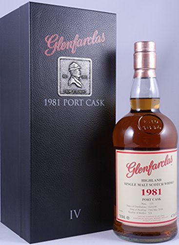 Glenfarclas 1981 35 Years 4. Edition Port Cask Highland Single Malt Scotch Whisky Cask Strength 47,9% aus der limited Six Generations Serie - eine von 521 Flaschen von Glenfarclas