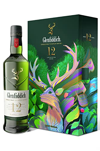 Glenfiddich 12 Jahre Single Malt Scotch Whisky Santtu Geschenkset mit Flachmann, 70cl von Glenfiddich