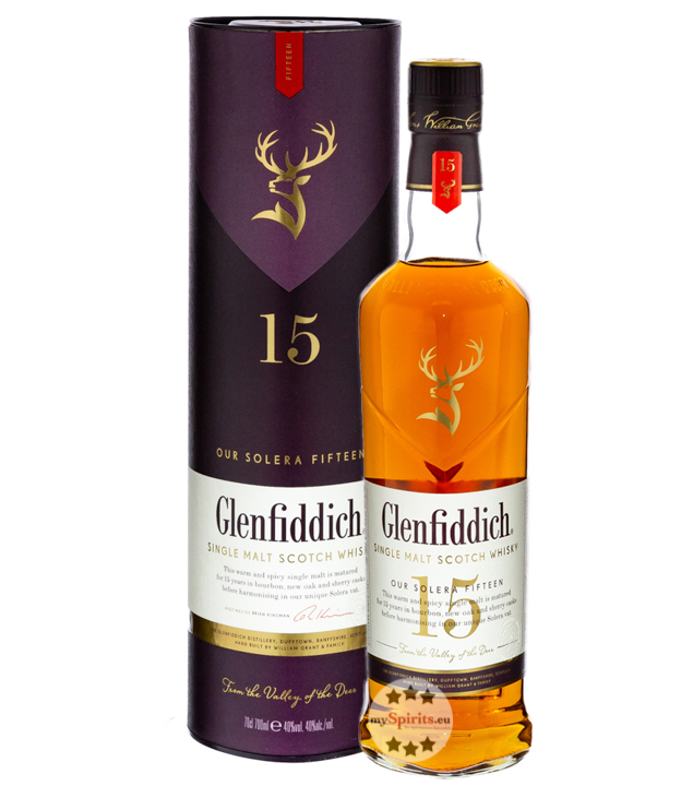 Glenfiddich 15 Jahre Single Malt Scotch Whisky Solera Reserve (40 % vol., 0,7 Liter) von Glenfiddich