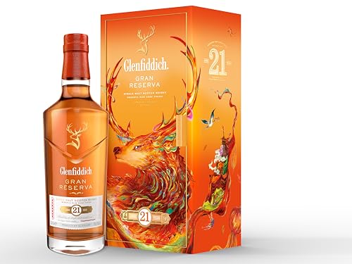 Glenfiddich 21 Years Old RESERVA RUM CASK FINISH Single Malt Scotch Whisky 43,2% Volume 0,7l in Geschenkbox Whisky von Glenfiddich