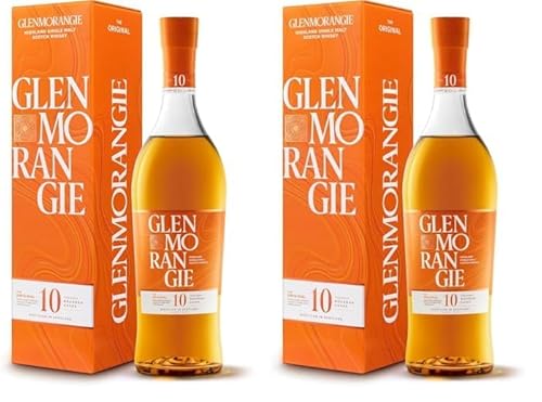 Glenmorangie 10 The Original Whisky, Single Malt Scotch Whisky, 10 Years, mit Geschenkverpackung, 0,7L (Packung mit 2) von Glenmorangie