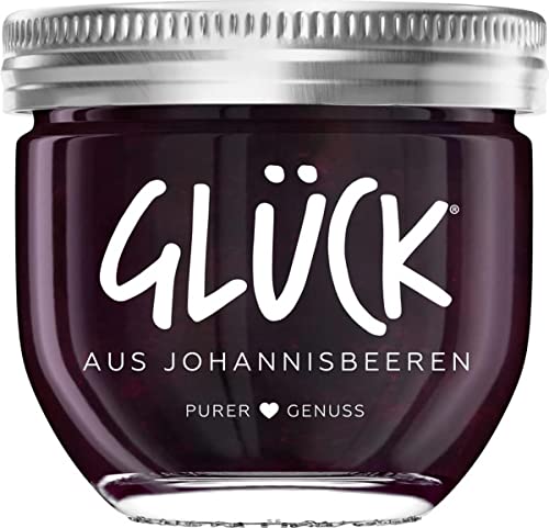 Glück Fruchtaufstrich schwarze Johannisbeere, 230 g von Dttra