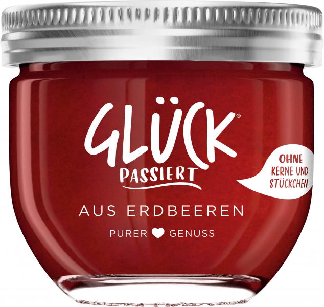 Glück passiert aus Erdbeeren von Glück