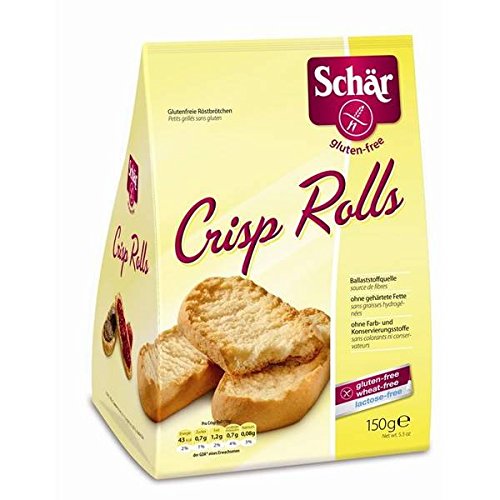 Schar scharfe Walzen (getoastet small) 150g ohne Gluten - ( Einzelpreis ) - Schar crisp rolls (petits grillés) sans gluten 150g von Gluten free