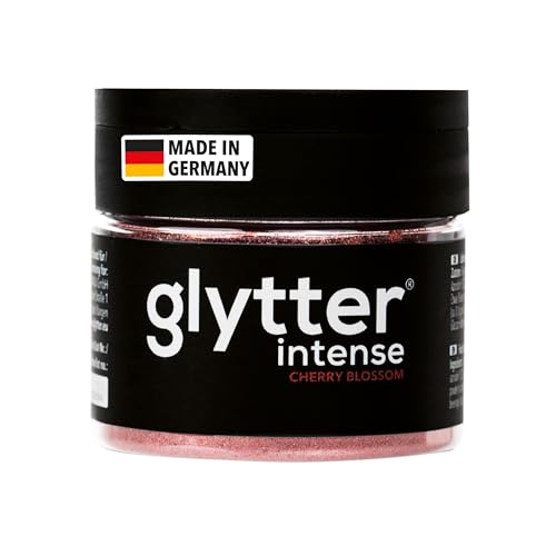 Glytter Glitzerpulver INTENSE für Getränke (cherry blossom) - essbarer Glitzer für Drinks & Flüssigkeiten, z.B. fürSekt, Cocktails - trinkbares & geschmacksneutrales Glitzerpulver MADE IN GERMANY von Glytter