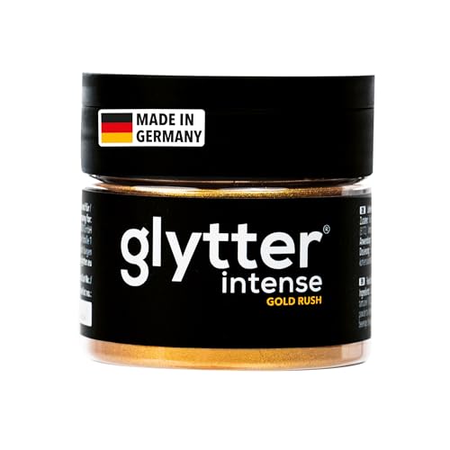 Glytter Glitzerpulver für Getränke (gold rush) - essbarer Glitzer für Drinks & Flüssigkeiten, z.B. für Sekt, Cocktails - trinkbares & geschmacksneutrales Glitzerpulver MADE IN GERMANY von Glytter