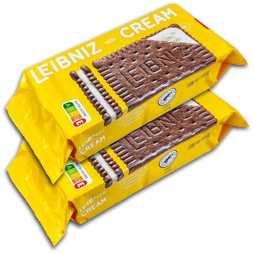 2 er Pack LEIBNIZ Cream Milk -Kakaoekse mit zarter Milchcreme 2 x190g von GmbH