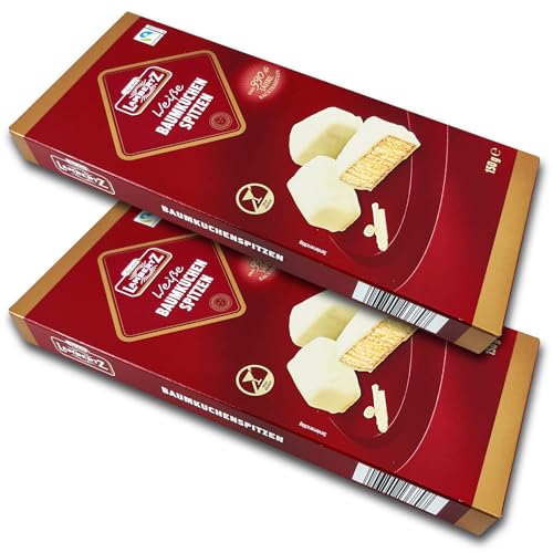 2 er Pack Lambertz Baumkuchen-Spitzen weiße Schokolade 2x 150 g von GmbH