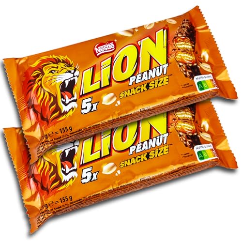 2 er Pack Lion PEANUT Schokoriegel 2x 5er (2 x 150g) von GmbH