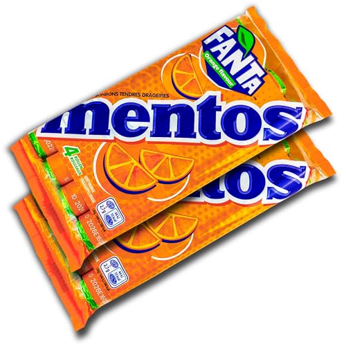 2x 4 er Pack Mentos Fanta Kaubonbons 8 Rollen a 37,5 g von GmbH