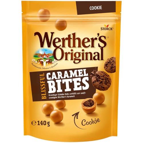 3 er Pack Werther s Original Blissful Caramel Bites Cookie 3 x 140g Kekskugeln umhüllt von Karamellcreme von GmbH