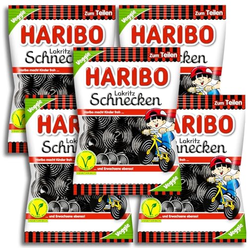 5 er SET Haribo Lakritz Schnecken veggie 5 x 175g von GmbH