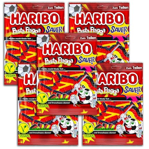 5 er Set HARIBO Pasta Flagga sauer vegan 5 x 160g von GmbH