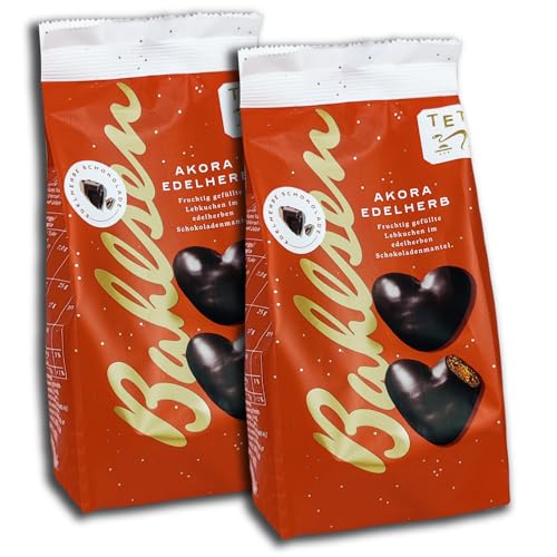 2 er Pack Bahlsen Akora Edelherb Braune Lebkuchenherzen mit Frucht-Füllung 2 x 150 g von Gmbh