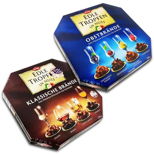 2 er Pack Edle Tropfen in Nuss 1 x 250g Obstbrände + 1 x 250g Klassische Brände von Gmbh