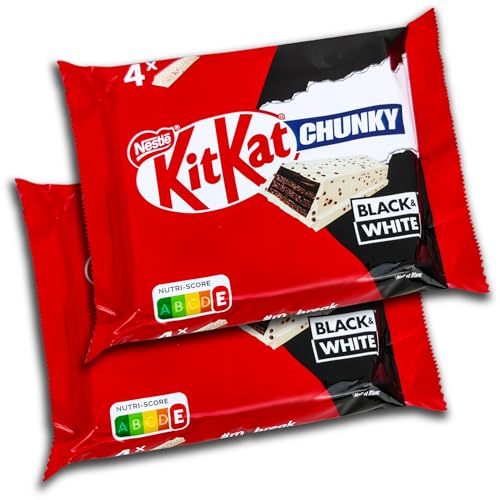 2 er Pack KitKat Chunky Black & White 2x 168 g Kakao-Waffelriegel in weißer Schokolade mit Kakaokeksstückchen von Gmbh