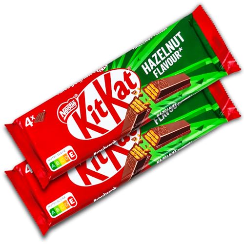 2 er Pack KitKat Hazelnut 2 x 166 g Knusperwaffel mit Haselnuss-Creme überzogen mit Milchschokolade von Gmbh