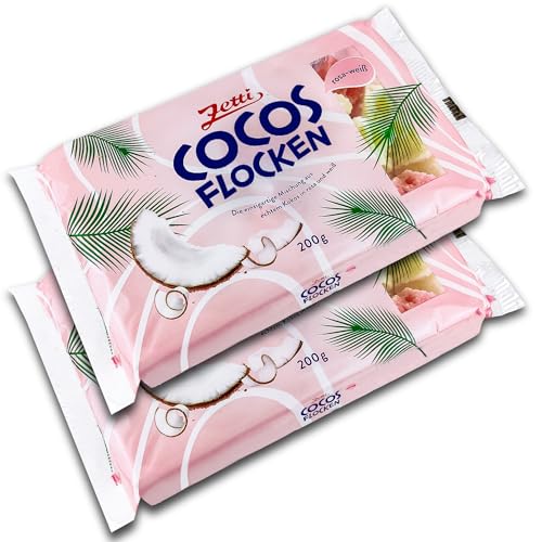 2 er Pack Zetti Cocosflocken rosa & weiß 2 x 200 g Knusperflocken von Gmbh