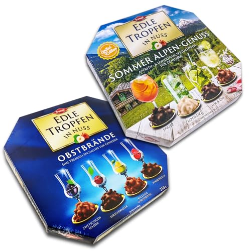 2 er Set Edle Tropfen Pralinen 1 x 250g Aperitivo Italiano +1 x 250g Obstbrände von Gmbh