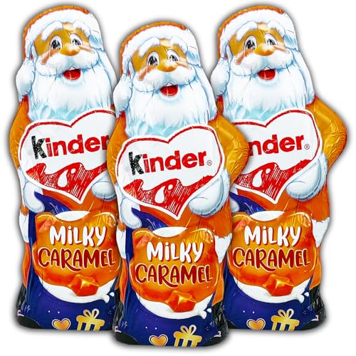 3 er Pack Kinder Schokolade Weihnachtsmann Milky Caramel 3 x 110g von Gmbh