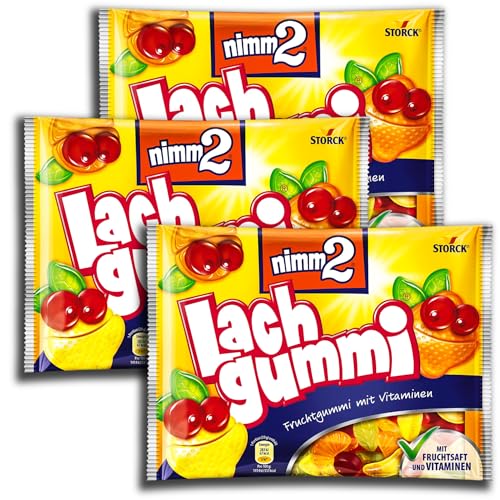 3 er Pack Lachgummi 3 x 250g Fruchtgummis mit Fruchtsaft und Vitaminen von Gmbh