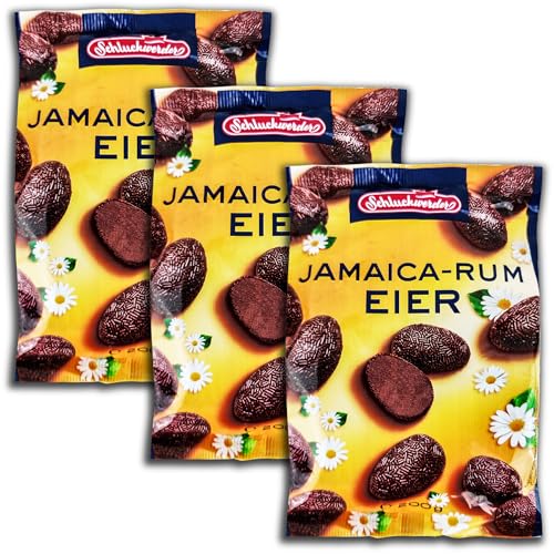 3 er Pack Schluckwerder Jamaica-Rum Eier 3 x 200g Schokoladen von Gmbh