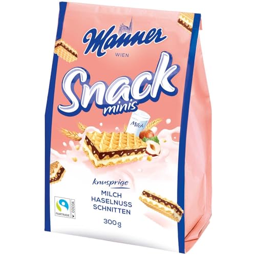 Manner Snack Minis Milch Haselnuss Schnitten 300g von Gmbh