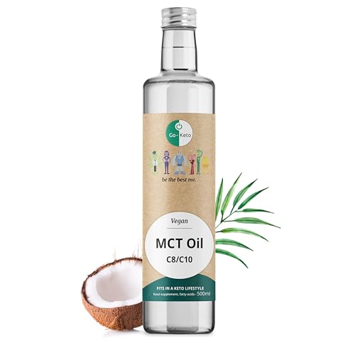 Go-Keto MCT Öl 500ml - MCT Keto ÖL C8/C10 aus Premium Kokosöl palmölfrei, perfekt für eine Keto Diät, MCT Oil als idealer Keto Kaffee Creamer für Bulletproof Coffee oder Keto Shake, vegan von Go-Keto