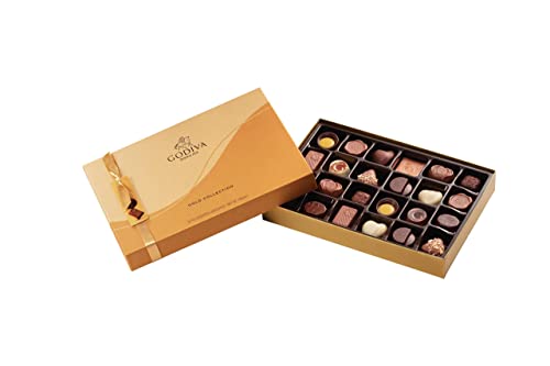 Godiva Chocolatier Gold Starre Schachtel - Signatur Milch-, Zartbitter- und Weiße Schokolade Gefüllt mit Ganache, Köstlichem Karamell, Zarten Pralinen & Anderen Köstlichen Füllungen – 25 Stück / 255g von Godiva Chocolatier